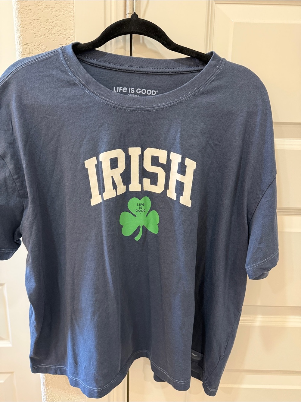 Life is Good Irish Shamrock Short-Sleeve Tee - Blue